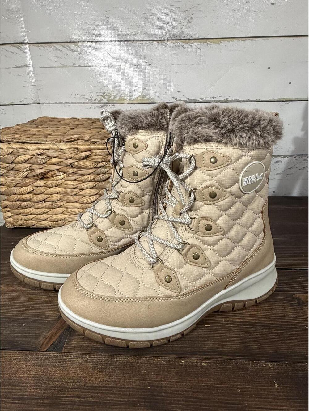 Eddie Bauer Sterling Women's Snow Boot (Size 7) Cream NWT